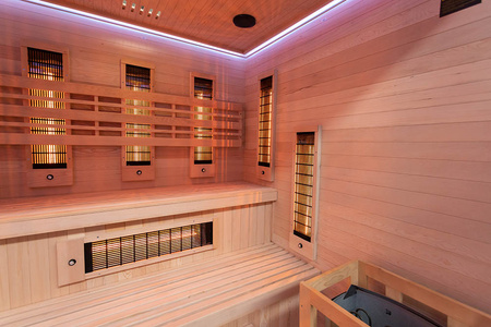 MO-EA4R-M COMBO Sauna infravermelha/finlandesa com aquecedor HARVIA 8 kW e pedra de sal