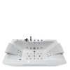 HYDROMASSAGE SPA BAD RECHTHOEKIG 150×84 CM TWEEPERSOONS IRIS-933A wit