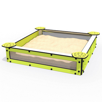 Sandkasten 1,5 m mit Fenster TE338.1 – Perfekter Sandkasten für den Garten