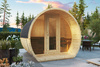 La sauna esterna Susi 280 per 4-6 persone / Solo riscaldamento elettrico / Abete nordico di alta qualità (legno termale di pino) | Wellness | Relax | SPA | Wellness | Relax | SPA | Stile nordico | Legno termale