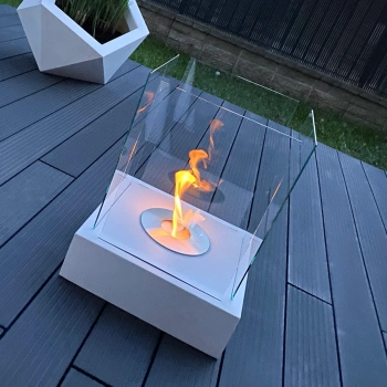 Glass for the free-standing Sunset Garden bio-fireplace – tempered protective glass