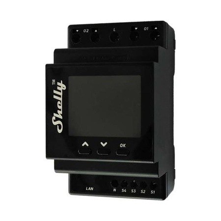 Dubultā DIN sliedes kontrolieris ar jaudas mērīšanu Shelly Pro Dual Cover PM WIFI
