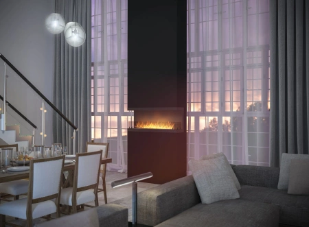 Sturdy biofireplace Inside C1200 v3 — minimalist built-in fireplace for a recess (2 l, 1000 mm burner)
