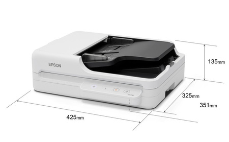 Epson WF DS-1730 A4/USB/30ppm/ADF скенер - висококачествено сканиране на документи в офиса и у дома | Високоскоростен скенер с ADF, OCR и висока разделителна способност 600 dpi