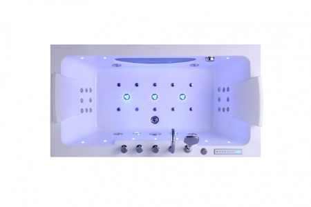 IRIS 933B 160×84 virpuļvanna - dziļa relaksācija modernā formā, balta krāsā