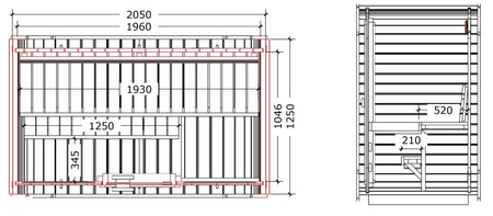 Εξωτερική σάουνα Icon 125 για 2-3 άτομα / Μόνο ηλεκτρική θέρμανση / Τοίχοι υψηλής ποιότητας από Thermowood