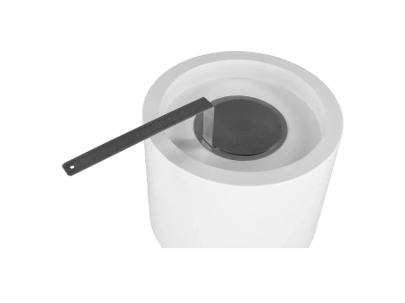 Biokominek wolnostojący Moon Mini biały mat – stylowy i bezdymny kominek do każdego wnętrza