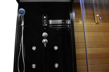 MO-1752B RIGHT TRIO, tør sauna, dampsauna og brusekabine 180X110X223CM