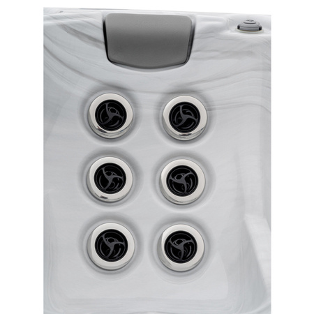 Dārza džakuzi BOKO Balts korpuss Melns 230x230 cm - moderna atpūta dārzā