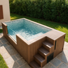 Piscina moderna autônoma com envidraçamento AG-320 3.2×2 m – piscina de jardim de luxo sem escavação com acessórios