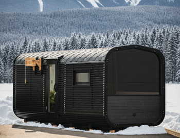 Moderne CUBE PREMIUM havesauna - udendørs med afslapningsfunktion