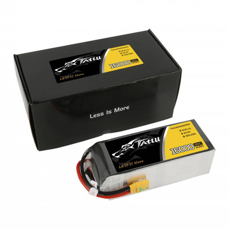 Tattu 16000mAh 22.2V 30C 6S1P LiPo Pack с XT90 Anti-spark конектор
