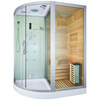 MO-1751W RIGHT TRIO, tør sauna, dampsauna og brusekabine 180X110X223CM