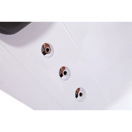 Carmen 631LH Cadă de hidromasaj stânga cu încălzitor Alb 180x120 cm - Luxury Spa Bathtub