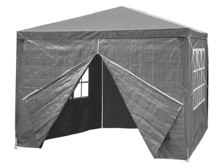 Handelspavillon 3x3 m 4 vægge grå MultiGarden | Havemøbler til haven, afslapning, moderne stil