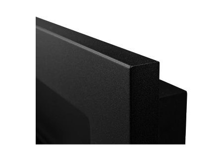 Væghængt biopejs med glas 1200 x 400 – elegant sort mat til dit hjem