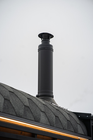 Розкішна сучасна вулична сауна-куб Premium Plus для саду з панорамним видом цілий рік