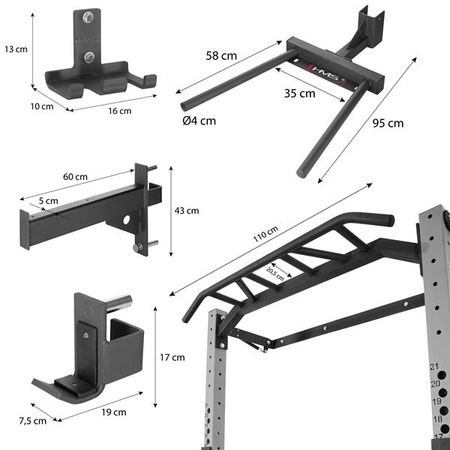 Multifunktionaler faltbarer Trainingskäfig KLT22 HMS