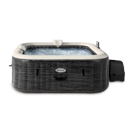 Oppblåsbar Jacuzzi INTEX 28452 – Kvadratisk SPA for 6 personer, 196 x 71 cm med hydromassasje og premium sett