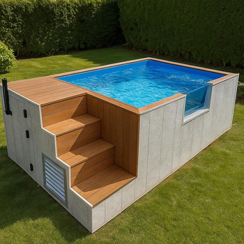 Piscina de jardim autoportante com acessórios Infinity - AG-300SPA