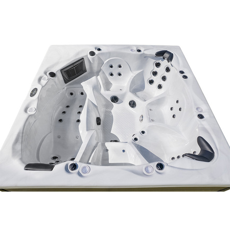 Dārza džakuzi 6 personām - apaļa spa ar masāžu, ideāli piemērota terasei un villai