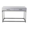 Konsol ROYALTON WHITE 120×40×80 cm – hvid, akryl + rustfrit stål, til entré og stue