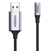 UGREEN CM477, аудіоадаптер USB - Mini Jack 3.5 мм AUX (сірий)