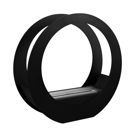 Laisvai pastatomas biožidinys TIK matinės juodos spalvos - modernus dizainas ir efektyvus šildymas