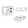 Carmen 631 LH Left White Hydromassage Bathtub with Heater 180x120 cm – Luxury SPA Bathtub