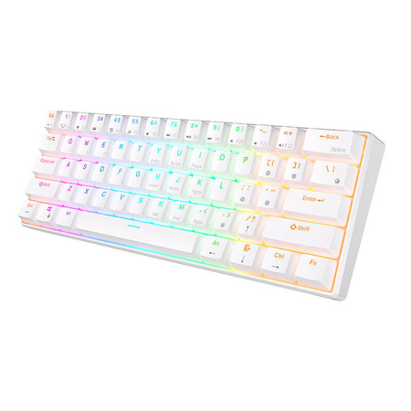 Royal Kludge RK61 RGB mehanska tipkovnica, rdeče stikalo (bela) (QWERTY)