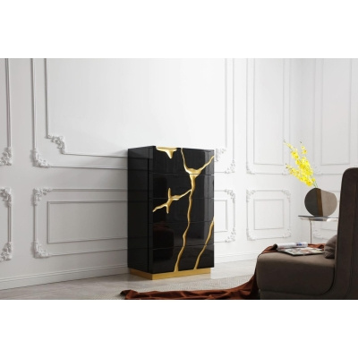 Spektakulært NATBORD – MAGNETIC BLACK 50×60×40 cm