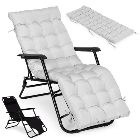 Garden Lounger with Cushion | Lounger 2-in-1 for Beach Balcony Patio | Garden furniture, relaxation, modern style