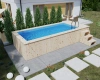 Træpool med polypropylenforing 580x240 cm – en moderne og holdbar havepool