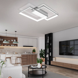 Dekoratívne LED stropné svietidlo Biele Moderné 48W + diaľkové ovládanie
