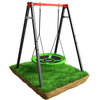 Garden swing for children with a nest swing
