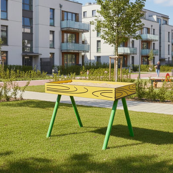 Пясъчник ,,Творческа маса" LK313-I - Дървена маса за пясъчник - идеална за градината