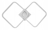 Dekorativ lampe 2 ruter 52W hvit + fjernkontroll