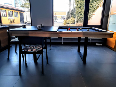 Krys – Mesa de billar con funda | Entretenimiento y practicidad en un solo juego