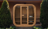 Sauna Icon 125 - Kompakt og Moderne Havesauna/ Kun elektrisk opvarmning / Højkvalitets Thermowood-væg