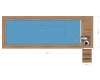 Træpool med polypropylenindsats 680 cm x 240 cm (THERMO WOOD) - moderne, holdbar havepool