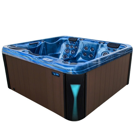 Dārza džakuzi SPA566 200x200 cm - luksusa spa vanna ar burbuļvannu dārzam un terasei