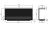Aesthetic bioethanol fireplace Inside C1200 v2 — minimalist built‑in fireplace for a recess (3 l, 1000 mm burner)