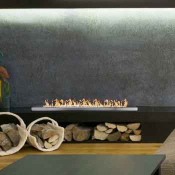 Лінійна біокамінна вставка 900 мм - чорний пальник | Сучасний дизайн