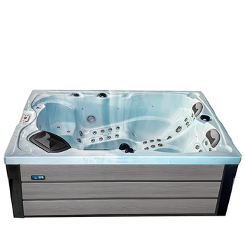 Garden Jacuzzi SPA341 Bright Ocean Wave cu capac de bord gri închis 220x156 cm - relaxare și eleganță în grădina ta