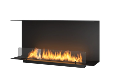 Inside C1000 v1 Biofireplace — built-in fireplace for a recess with LONGFIRE 800 burner, flame control