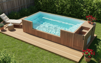 Piscina da giardino moderna con accessori AG-540 - lussuosa piscina indipendente