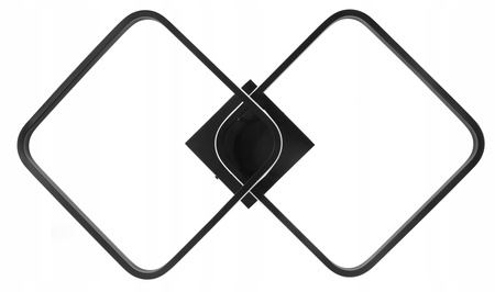 Lampada decorativa 2 quadrati 52W Nero DL-Z02
