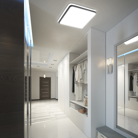 СТЕЛЬОВИЙ СВІТИЛЬНИК ПЛАФОН СВІТЛОДІОДНИЙ КВАДРАТНИЙ 90W + ПУЛЬТ ДИСТАНЦІЙНОГО КЕРУВАННЯ LDL-01