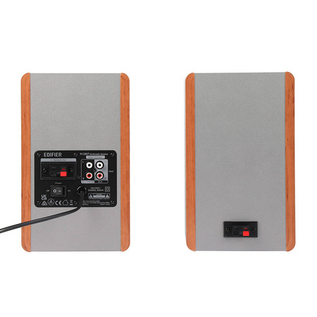 Edifier R1280T 2.0-høyttalere med WiiM Mini Wi-Fi-spiller (brun)