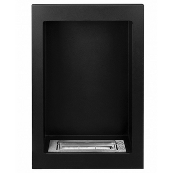 Vertical Wall-Mounted Biofireplace — black structural matte: style, warmth & creativity for your home